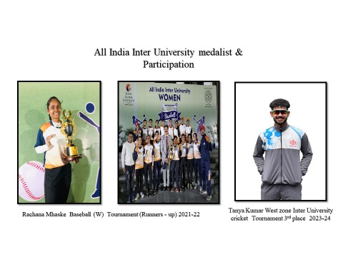 All India Inter University medalist and Participation