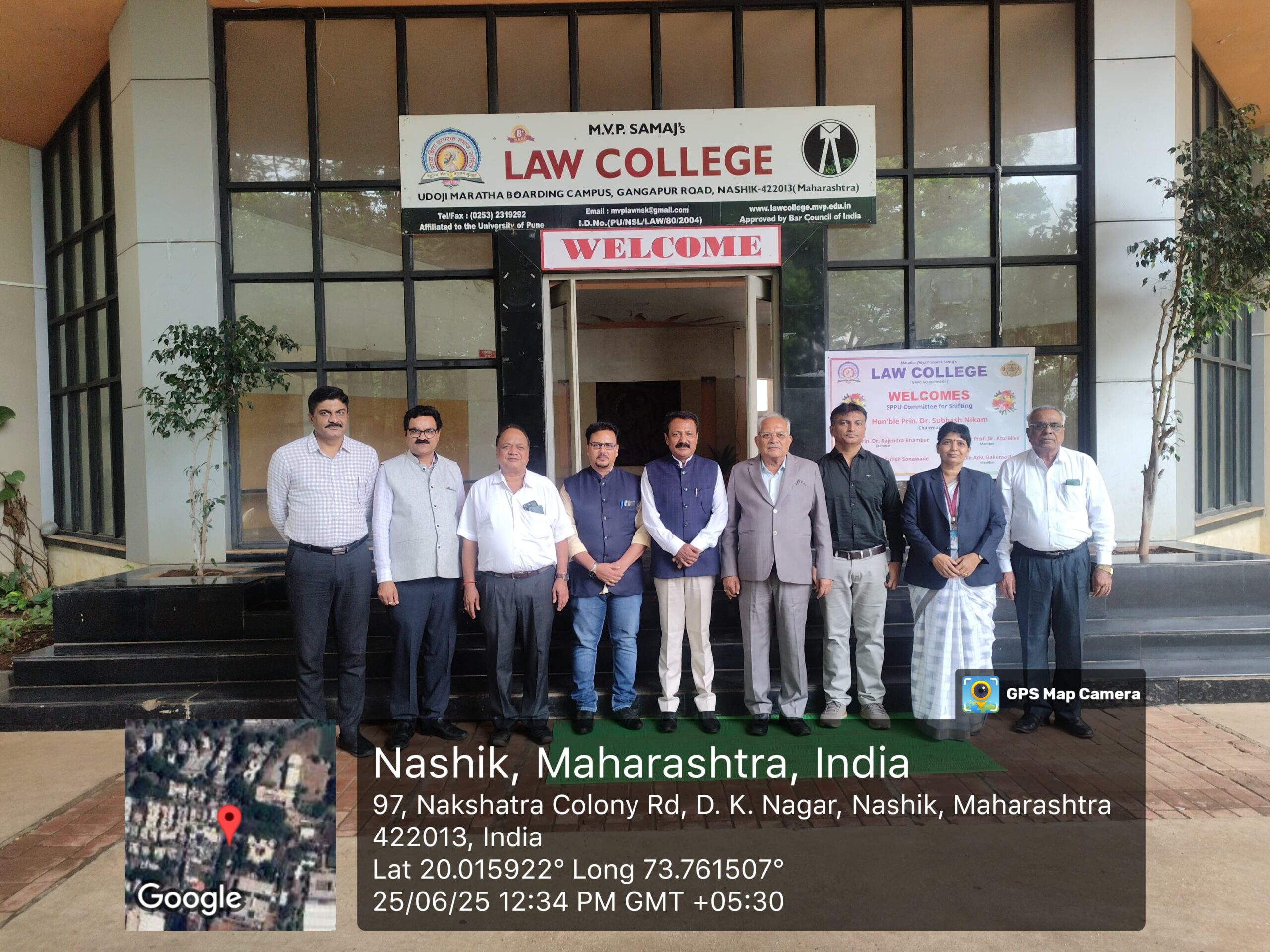 MVPS Law College warmly welcomed the SPPU Committee for College Shifting Inspection. The visit marked an important step towards the institution’s academic growth and infrastructural expansion